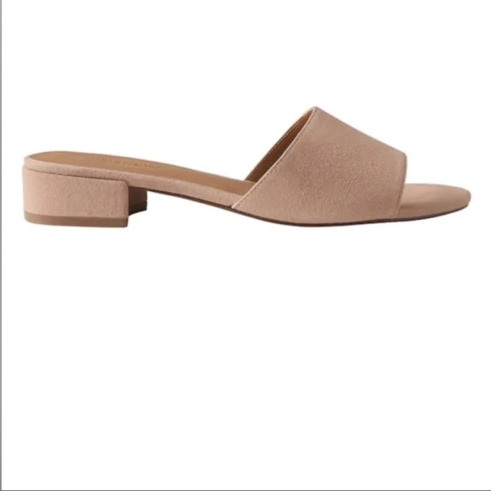 BR Blush Pink Suede Slides Shoes Sandals
